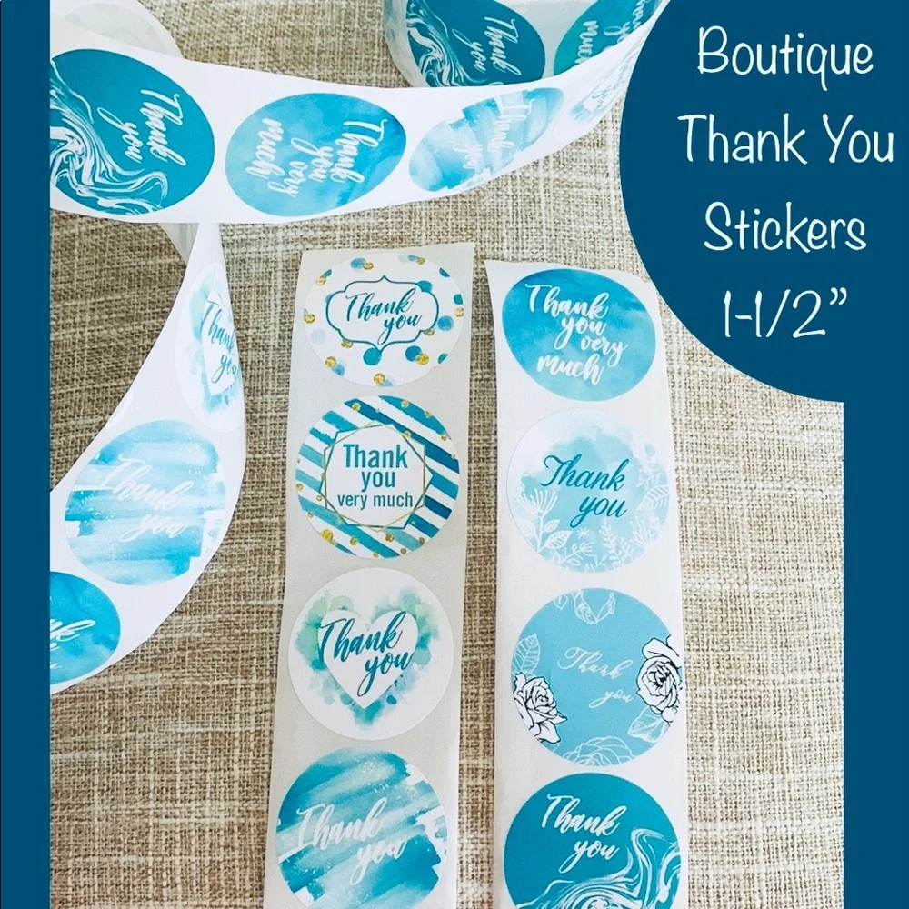 100 ~1.5” Thank You Boutique Stickers 🌟🆕🌟 2 Rolls For $15 (Bundle & Save)